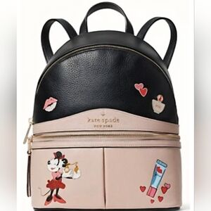 Kate Spade Minnie Mouse Disney Backpack w/ card Case NWOT